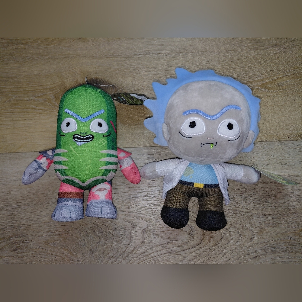 NWT Rick And Morty Adorable Plush Toy Set - Green and Blue Characters